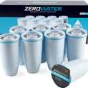 ZeroWater Official Replacement Filter  5-Stage 0 TDS Zero Water Replacement Filter  System IAPMO Certified to Reduce Lead, Chlorine, Heavy Metals, & Forever Chemicals PFOA/PFOS, 8-Pack