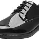 Bruno Marc Men's Oxfords (12, Black Pat)