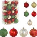 68Pcs Christmas Balls Ornaments for Xmas Tree - 20pcs 3.14",48pcs 1.96Shatterproof Hanging Ball for Holiday Wedding Party Decoration Mixed Size & Color