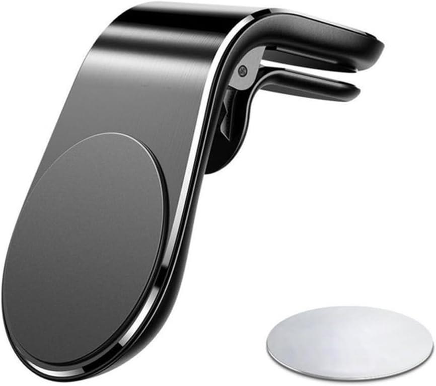 Mobile Phone Navigation Magnetic Bracket,Magnetic Navigation L Bracket 360 Rotatable Magnet Universal Car Cellphone Holder,Strong Magnet Mount for Any Smartphone (Galaxy Black)