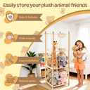 Stuffed Animal Storage & Organizer, Cute Zoo Toy Holder with Elastic Rope 53inch Large Capacity Stuffed Animals Zoo for Toddler Rooms,Playrooms & Bedrooms