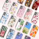 Girls Cute Case for iPhone 16, Large Daisy Women Phone Cases | Dual-Layer Shockproof Protection