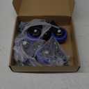 3 Inch Caster Wheels Heavy Duty Stem Caster 1600Lbs, Threaded Stem Casters 1/2"-13 x 1(Stem Diameter 1/2", Stem Length 1"), Safety Locking Caster Set of 4, Industrial Castor Wheels for Cart, Furniture