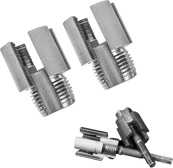 2Pcs Integrated Internal & External Pipe Threading Tool, PVC Pipe Threader Kit  1/2" & 3/4" Pipe Thread Cutting Tool, Internal & External Pipe Threading Tool for DIY Plumbing