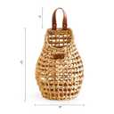 Woven Front Door Basket Water Hyacinth Wall Hanging Basket Decorative Boho Mounted Organizer for Dried Flower Plants Storage Basket for Garden, Home, and Farmhouse Décor (B_Hyacinth)
