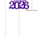 2 x 10 PCS Graduation Class Centerpieces Purple Class of 2026 Graduation Centerpieces, 2026 Graduation Centerpieces for Tables Cake Toppers