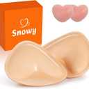 Snowy Sticky Bra Inserts,Reusable and Waterproof Double Sided Snowy Inserts,Sticky Bra Push Up for Women Dresses Bikinis