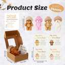 24 Sets Mini Bear Plush in Box Little Bears Bulk with a Hat Handmade Soft Pocket Teddy Bears with Encouragement Card Stress Relief Toys Party Gift for Backpack