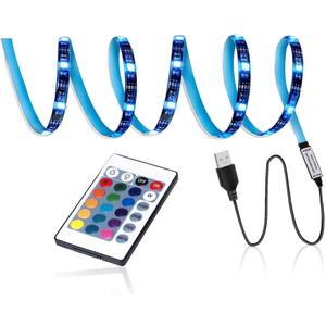 LED TV Backlight,SMY USB LED Strip Light,RGB Multi-Colour LED Light Strip Kit Waterproof IP65, 60LED with Wireless Remote Controller for TV/PC/Laptop Bias Lighting (6.56Ft)