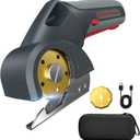 2026 Upgrade 4V Cordless Cutting Tool, Cardboard Cutter with 2 Titanium Blades, 2000mAh Battery, Electric Chop Saw for Fabric, Cardboard, Leather, Carpet - Ash Grey