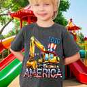 Kids4ever Boys T-Shirts Cotton Alphabet Truck Pattern Short Sleeve Toddler Tee Shirt for 2-6 Years Old (4th of July-1)