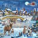 Christmas Puzzles 500 Piece, Christmas Night in Winter 500 Piece Puzzles, Jigsaw Puzzle for Adults Challenging Perfect for Holiday 27x 20inch