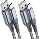 sweguard USB Type C Cable 3.1A Fast Charging [2Pack,10ft+6.6ft], USB-A to USB-C Charger Nylon Braided Cord for Samsung Galaxy S21 S20 S10 S9 S8 Plus,Note 20 10 9 8 7,A71 A51 A32,LG,Moto,PS5-Grey