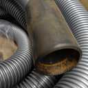16 Ft. Premium Shop Vacuum Extension Hose with 2 tank adapters and 1.25" curved end