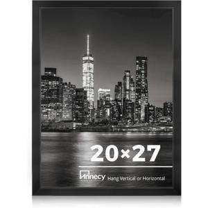 Annecy 20x27 Picture Frame Black1 Pack, 20 x 27 Picture Frame for Wall Decoration, Classic Black Minimalist Style Suitable for Decorating Houses, Offices, Hotels