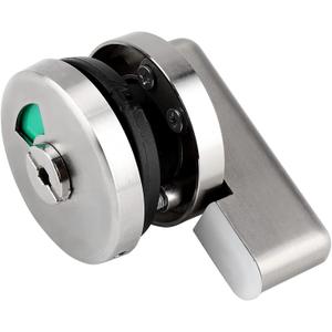 Indicator Lock, Privacy Door Lock Vacant/Engaged Chrome Latch Rotating Door Bolt Partition for Public Restroom Toilet Dressing Room