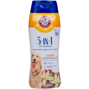 2 x Arm & Hammer for Pets 5-in-1 Pet Shampoo with Conditioner, Vanilla Sandalwood Scent - Deodorizing, Skin Soothing, and Moisturizing Ingredients, Dog Oatmeal Shampoo with Aloe and Shea Butter, 20 Fl Oz