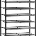MILEFA Shoe Rack, 12-Tier Metal Shoe Organizer, Tall Shoe Rack for Closet,entryway,Garage, with Adjustable Flat or Angled Shelves, 52-60 Pairs,Shoes that can accommodate The Whole Family.