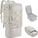 CLUCI Travel Backpack 30L, Waterproof Laptop Backpack Fits 17.3 Inch Laptop, Carry On Backpack with shoe compartment, Durable Expandable Gym, Large Hiking Backpack for Men Women（White）