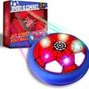 Soccer Toys for Boys 4-6 Hover Soccer Ball Indoor Gifts for Boys Kids Toys Birthday Gifts for 4 5 6 7 8 9 10 Year Old Boy Air Floating Soccer Toy with LED Lights Foam Bumper