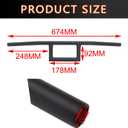 AnXin Motorcycle 7/8" Handlebar Cafe Racer Box Window Attack Style Handlebars 22MM Universal For Cruiser Bobber Custom Application Black