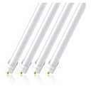 Barrina 8FT LED Bulbs, 44W 4500 Lumen 6500K Super Birght Light, T8 T10 T12 LED Fluorescent Replacement Tube, FA8 Single Pin T8 LED Bulbs 8 Foot Ballast Bypass, Dual-End Powered, Frosted Cover, 4 Packs