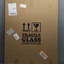 Cottage Bird On Orange Flower Twig Farmhouse Wood Wall Decor, Multi-Color Wood Wall Art, Large Animals Wood Wall Panels Printed On Natural Pine Wood Art (32"L x 24"W)