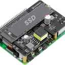 PoE+ M.2 NVMe Expansion Board for Raspberry Pi 5, 802.3 at Power Over Ethernet HAT with PCIe M-Key SSD Slot, Supports 2230/2242/2260/2280, 5V/4.5A Output for NAS & IoT (Pi Not Included)