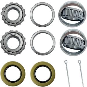 1-1/4'' 3/4'' Axles Trailer Wheel Hub LM11949 Bearings Kit, LM11949/10 LM67048/10, 03813TC Seal OD 59.15mm, Dust Cover and Cotter Pin,2-Sets