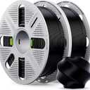 PLA Basic, Pre-Dried Filament with Quick-Swap Reusable Spool 2kg (4.4lbs), 1.75mm 3D Printing Filament, Compatible with Bambu Lab 3D Printers  Black + Black