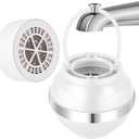 Bath Filter for Tub 2,500 Gallons of Filtration 9 Stages Purify Bathwater for Tub Faucet Bathtub Water Purifier Remove Chlorineand Fluoride,HardWater Softener,BPA Free,For Healthier Skin and Hair (Pearl White)