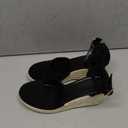 Womens Espadrilles Sandals, Closed Toe Platform for Women Ankle Strap Casual Comfortable Wedge Sandals (5.5, Black)