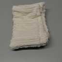 Kevin Textile Set of 2 Oblong Pillow Covers Christmas Plush Striped Corduroy Velvet Rectangular Lumbar Throw Pillow Case 12x20 Cushion Cover for Chair, 30 x 50cm, Creamy White