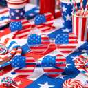 XIMenNaO 36 Pack 4th of July Heart Sunglasses, American Flag Patriotic Sunglasses Red White Blue Glasses for Women Men, USA Independence Day Party Favor Accessories