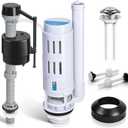 2-Inch Dual Flush Valve Replacement Kit for 2-Piece Toilets, Universal Toilet Repair Kit with Push Button, Fill Valve, Gasket & Bolts,Compatible with Glacier Bay, Kohler, American Standard, and Toto