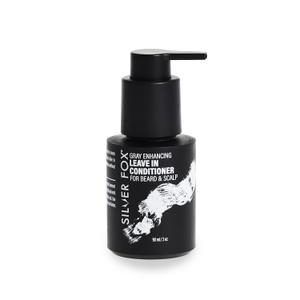 Godefroy Silver Fox Gray Enhancing Beard Brightener For All Hair Types, Leave-In Conditioner Moisturizing Treatment for Gray & Silver Hair Non-Greasy Lightweight for Mens Beard & Scalp 3 OZ