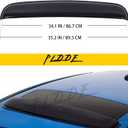 Set of 1 35" / 89cm (34" Between The Inner Edge) Sun/Rain Guard Top Sun/Moon Roof Visor Fit 28-34 Moonroof/Sunroof Universal Small Size Smoke Acrylic Tape-On Car Accessories (Not Wider Than 34")