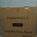 SOKIOVOLA N-Type 16BB 200W Portable Solar Panel for EF/Jackery/Bluetti/Anker Power Station Foldable Solar Panel 25% High Efficiency IP68 Waterproof for Outdoor Trip RV Camping Blackout Off Grid