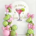 I'm Just a Tini Bit Older Arch Backdrop Cover 6.6ft Spandex Stretchy Covers Pink Bow for Espresso Martini Party Decorations Birthday Bachelorette Anniversary Classy Cocktail Party, 6.6' x 3.25'