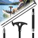 itayak 8.39' Shallow Water Anchor Pole, 2 Piece Fiberglass Boat Anchor with Hook-Handle, Pole Anchor with 316 Stainless Tip for Small Boat, Fishing Kayak, Pontoon (Gloves Included)