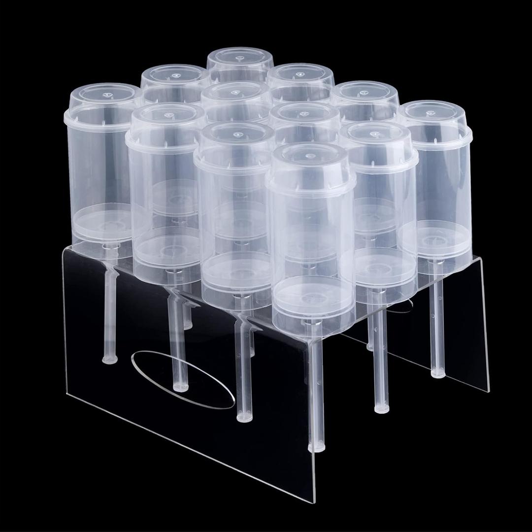 Pack of 12 Cake Push Up Pop Containers with Tray, Cake Pop Molds Stand, for Homemade Treats Dessert Snacks