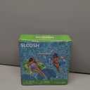 SLOOSH Inflatable Pool Floats Adult, 2 Pack Pool Chairs with Cup Holders, Blow up Floats Chair, Hammock Noodle Mat Leaves Design for Relaxing Summer Water Fun Swimming Party Beach, Blue, Green