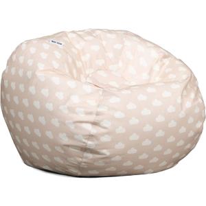 Big Joe Classic Bean Bag Chair, Mini Clouds Oat Smartmax, Durable Polyester Nylon Blend, 2 feet Round (Single)