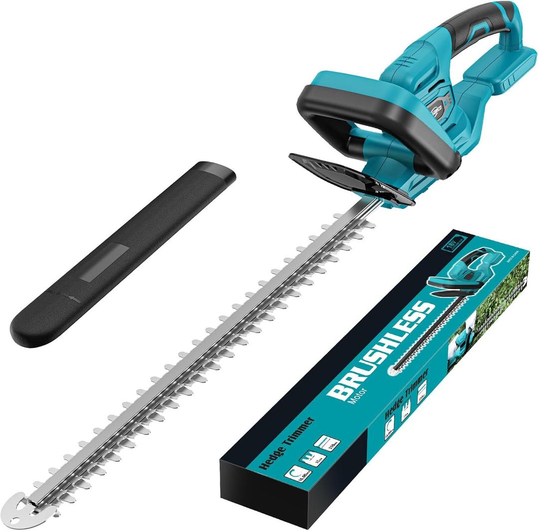 Hedge Trimmer Compatible for Makita 18V BatteryCordless Electric Hedge Trimmer with 1600RPM Brushless Motor, 22'' Dual-Action Blade with 3/5'' Cutting Capacity (NO Battery)