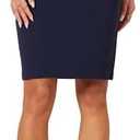 Amazon Essentials Women's Ponte Pull-On Above The Knee Fitted Pencil Skirt, Medium
