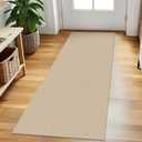 EARTHALL Washable Runner Rug 2x5 Ft Non Slip Runners for Hallways Cotton Rubber Backed Kitchen Runner Braided Indoor Floor Carpet Runners for Entryway, Hallway, Kitchen, Bedroom, Golden Beige/White
