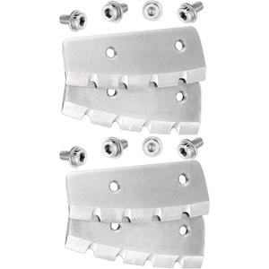 Syhood 4 Pieces 6'' Ice Auger Blades with 8 Screws Compatible with Strike Master Mora Stainless Steel Replacement Drill Blades Smooth and Precise Cutting for Ice Fishing Winter Outdoor