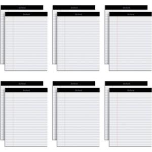 Oxford Legal Pads, 12 Pack, Note Pads, 50 Legal Ruled 8.5" x 11" Sheets, Bright White Paper with Firm Back, Professional Legal and Office Notepads
