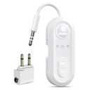 Upgraded Bluetooth 5.4 Transmitter Receiver, Airplane Bluetooth Adapter with Qualcomm aptX Adaptive, Supports 2 AirPods/Headphones, Wireless Audio Transmitter for TV, Travel, Car & Gym, Cable Storage