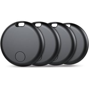 Tracker Air Tag-4 Pack: Smart Bluetooth Tracker, Item Finder Works with Apple Find My (iOS Only) App, Trakcer Tag Locator for Keys, Luggage, Satchel, Backpack etc. (Not for Android Devices)